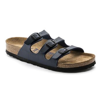 Dámské Florida Birkenstock Soft Footbed Birko Flor Tmavě Blankyt | CZ 460XYU